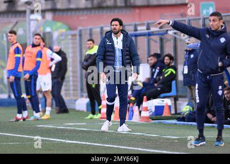 Como, Italy. 4th Feb 2023. Match ball during the Italian Serie B football  match between Calcio Como and Frosinone Calcio on 4 of February 2023 at  stadio Giuseppe Senigallia in Como, Italy.