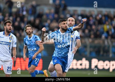 Como, Italy. 4th Feb 2023. Match ball during the Italian Serie B football  match between Calcio Como and Frosinone Calcio on 4 of February 2023 at  stadio Giuseppe Senigallia in Como, Italy.