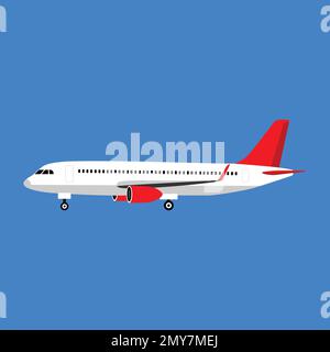 airplane vector illustration on a white background Stock Vector Image ...