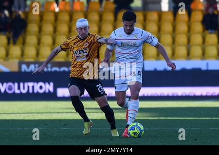 Supporters of Como 1907 during the Serie B match between Benevento Calcio  and Como 1907 at Stadio Vigorito, Benevento, Italy on March 11, 2023. Photo  by Nicola Ianuale Stock Photo - Alamy