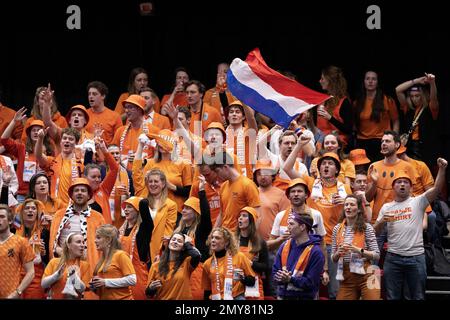 GRONINGEN - Audience during the qualification round for the Davis Cup Finals. The winner will qualify for the group stage of the Davis Cup Finals in September. ANP SANDER KONING netherlands out - belgium out Credit: ANP/Alamy Live News Stock Photo