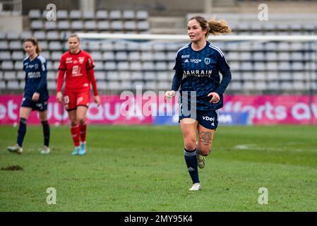 Tess Laplacette of Paris FC during the Women's French championship, D1 Arkema football match between Paris FC and Dijon FCO on February 4, 2023 at Sebastien Charlety stadium in Paris, France - Photo Melanie Laurent / A2M Sport Consulting / DPPI Stock Photo