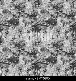 Intergrown small crystals. Amethyst. Monochrome image. 3D rendering. Seamless background Stock Photo