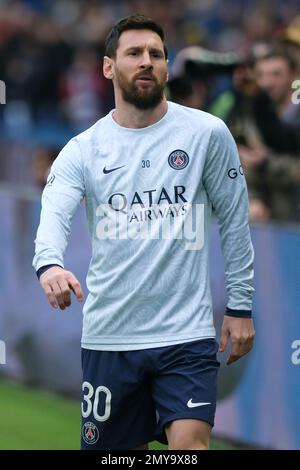 Paris, Paris, France. 4th Feb, 2023. PSG Forward LIONEL MESSI in action during the French championship soccer Ligue 1 Uber Eats between PSG and Toulouse at Parc des Princes Stadium - Paris France.PSG won 2:1 (Credit Image: © Pierre Stevenin/ZUMA Press Wire) EDITORIAL USAGE ONLY! Not for Commercial USAGE! Stock Photo