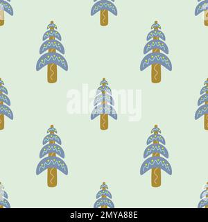 Tree seamless pattern repeat nature background illustration for wall art, hardcover, fabric, textile, wallpaper and web and print. Stock Vector