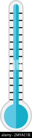 Thermometers icon with different zones. Vector image isolated on white background Stock Vector