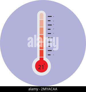 Thermometers icon with different zones. Vector image isolated on white background Stock Vector