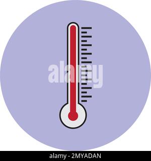 Thermometers icon with different zones. Vector image isolated on white background Stock Vector