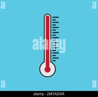 Thermometers icon with different zones. Vector image isolated on white background Stock Vector