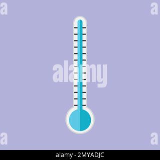 Thermometers icon with different zones. Vector image isolated on white background Stock Vector