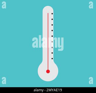 Thermometers icon with different zones. Vector image isolated on white background Stock Vector