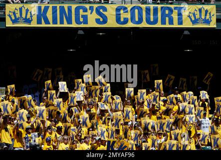 Fans in the Kings Court section cheer for Seattle Mariners starting  pitcher Felix Hernandez (34) after a strikeout in the fifth inning of a  baseball game against the Milwaukee Brewers, Sunday, Aug.