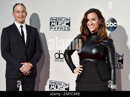 Mario Souleye Treadway and singer Alanis Morissette at the AMA Awards