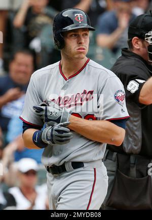 Minnesota Twins' Max Kepler reacts after striking out to end the bottom of  the eighth inning of a baseball game against the Texas Rangers Monday, Aug.  22, 2022, in Minneapolis. (AP Photo/Abbie