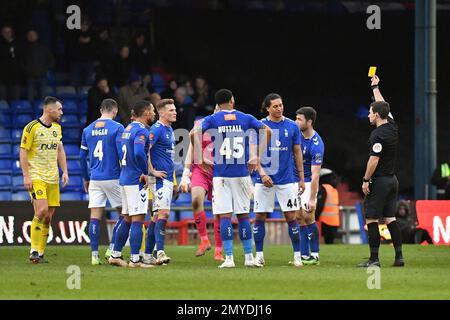 during the Vanarama National League match between Oldham Athletic and  Altrincham at Boundary Park, Oldham on Friday 7th April 2023. (Photo: Eddie  Garvey