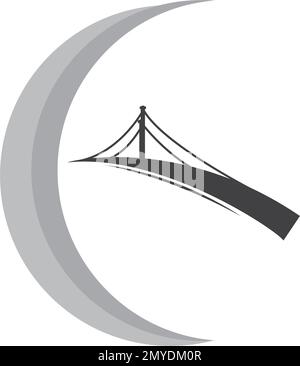 Bridge ilustration logo vector template Stock Vector