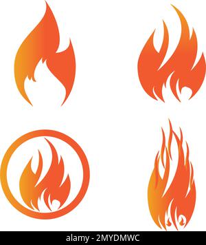 fire vector, logo element, fire icon isolated design illustration Stock Vector