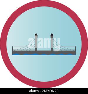 Bridge ilustration logo vector template Stock Vector