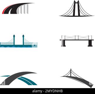 Bridge ilustration logo vector template Stock Vector