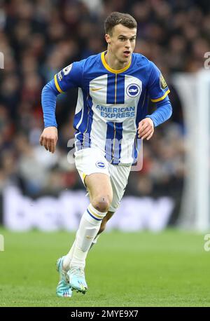 Brighton and Hove, England, 4th February 2023. Solly March of Brighton and Hove Albion during the Premier League match at the AMEX Stadium, Brighton and Hove. Picture credit should read: Paul Terry / Sportimage Stock Photo