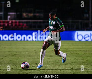 SÃO PAULO, SP - 04.02.2023: PALMEIRAS X SANTOS - Dudu in the match