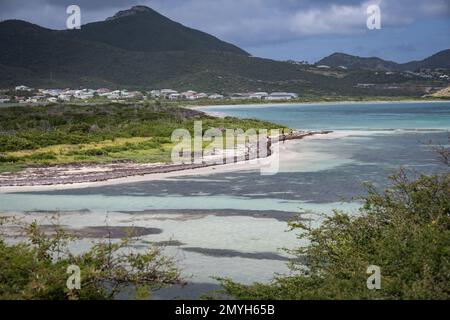 The 'Etang aux Poissons' area on the French Caribbean island of St Martin Stock Photo