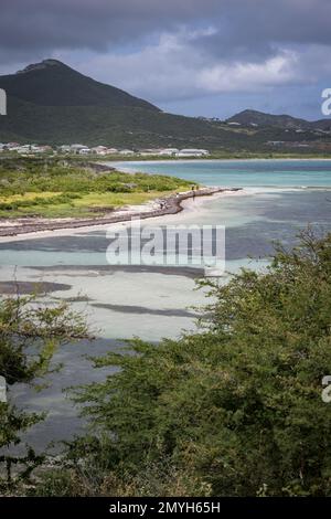 The 'Etang aux Poissons' area on the French Caribbean island of St Martin Stock Photo