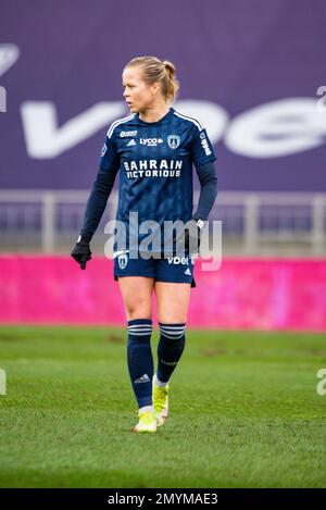 February 4, 2023, Rome, France: Julie Soyer of Paris FC during the  Women's French championship, D1 Arkema football match between Paris FC  and Dijon FCO on February 4, 2023 at Sebastien Charlety stadium in Paris,  France - Photo Melanie