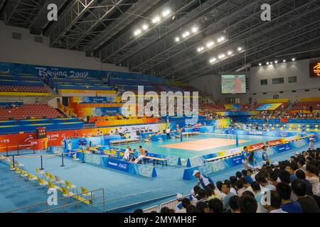 Inside Beijing agricultural university gymnasium Stock Photo