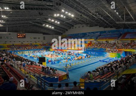 Inside Beijing agricultural university gymnasium Stock Photo