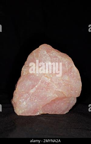 Rose quartz, studio photography with black background Stock Photo