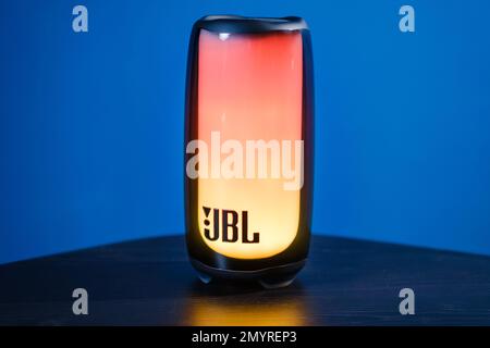 HCMC, VIETNAM  5 FEB 2023 - JBL Flip 5 Portable Bluetooth Speaker Stock Photo