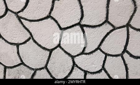 White and black wall pattern and textured. Stock Photo