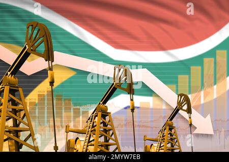 South Africa oil industry concept, industrial illustration - rising up ...