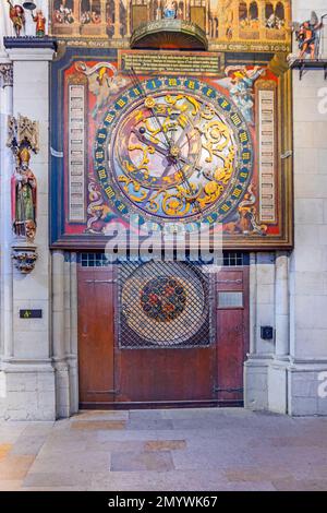 famous astronomical clock in the cathedral of Muenster, Germany Stock Photo