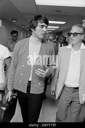 One-time Boston Red Sox slugger Tony Conigliaro, center, arrives