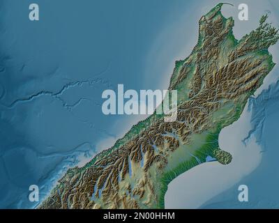 Shape of West Coast, regional council of New Zealand, with its capital