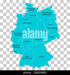 Germany map icon, geography blank concept, isolated graphic background vector illustration . Stock Vector