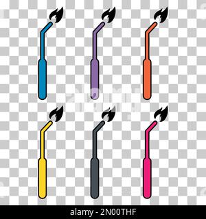 Set of Welding technology icon, metal tool equipment symbol, safe weld vector illustration . Stock Vector