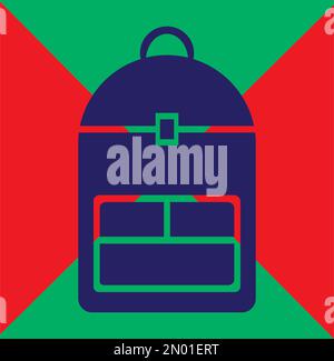 bagpack travel icon logo design illustration Stock Vector