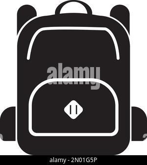 bagpack travel icon logo design illustration Stock Vector