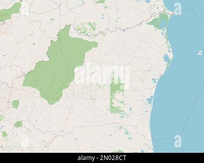 Atlantico Norte, autonomous region of Nicaragua. Open Street Map Stock Photo