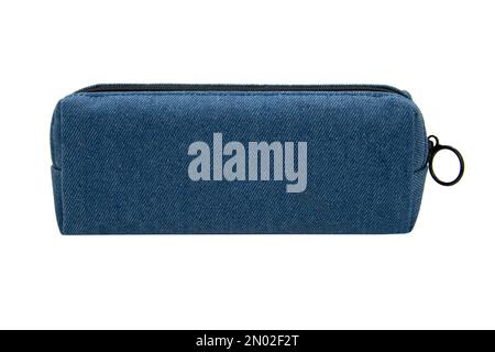 Long pencil pen case container isolated on the white background Stock Photo