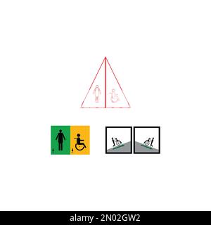 wheel chair logo vector illustration design template background Stock Vector