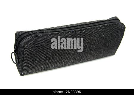 Long pencil pen case container isolated on the white background Stock Photo