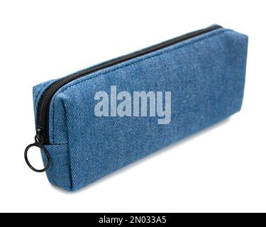 Long pencil pen case container isolated on the white background Stock Photo
