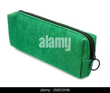 Long pencil pen case container isolated on the white background Stock Photo