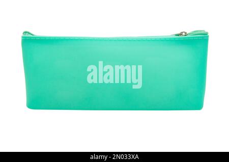Long pencil pen case container isolated on the white background Stock Photo
