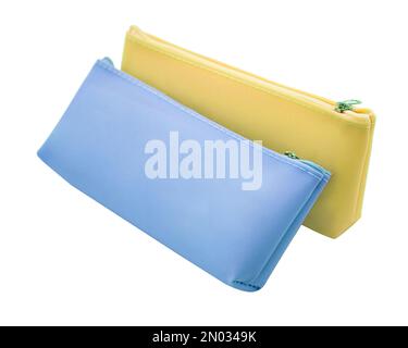 Long pencil pen case container isolated on the white background Stock Photo