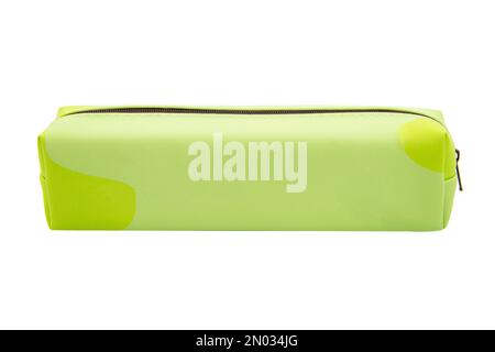 Long pencil pen case container isolated on the white background Stock Photo